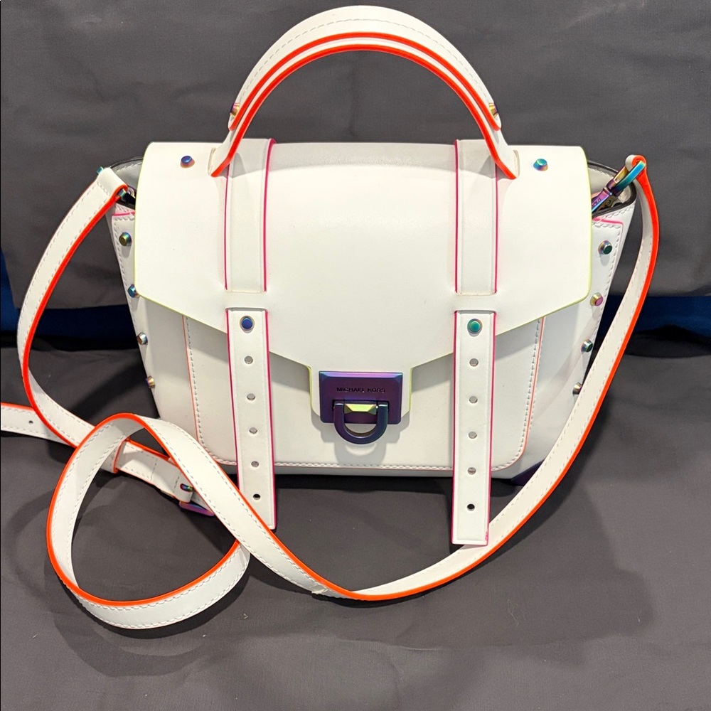 MICHAEL Michael Kors White Crossbody Bag with Colorful Trim